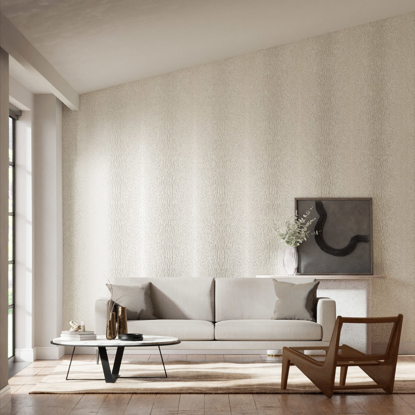 Enigma Wallpaper - White & Sparkle - HMOM110108 - Harlequin - Premier Wallcovering