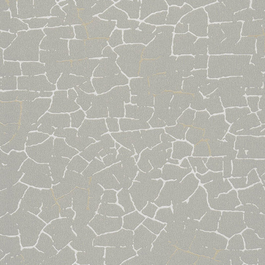 Enso Crackle Effect Wallpaper - Grey - Eijffinger - 386561 - Premier Wallcovering
