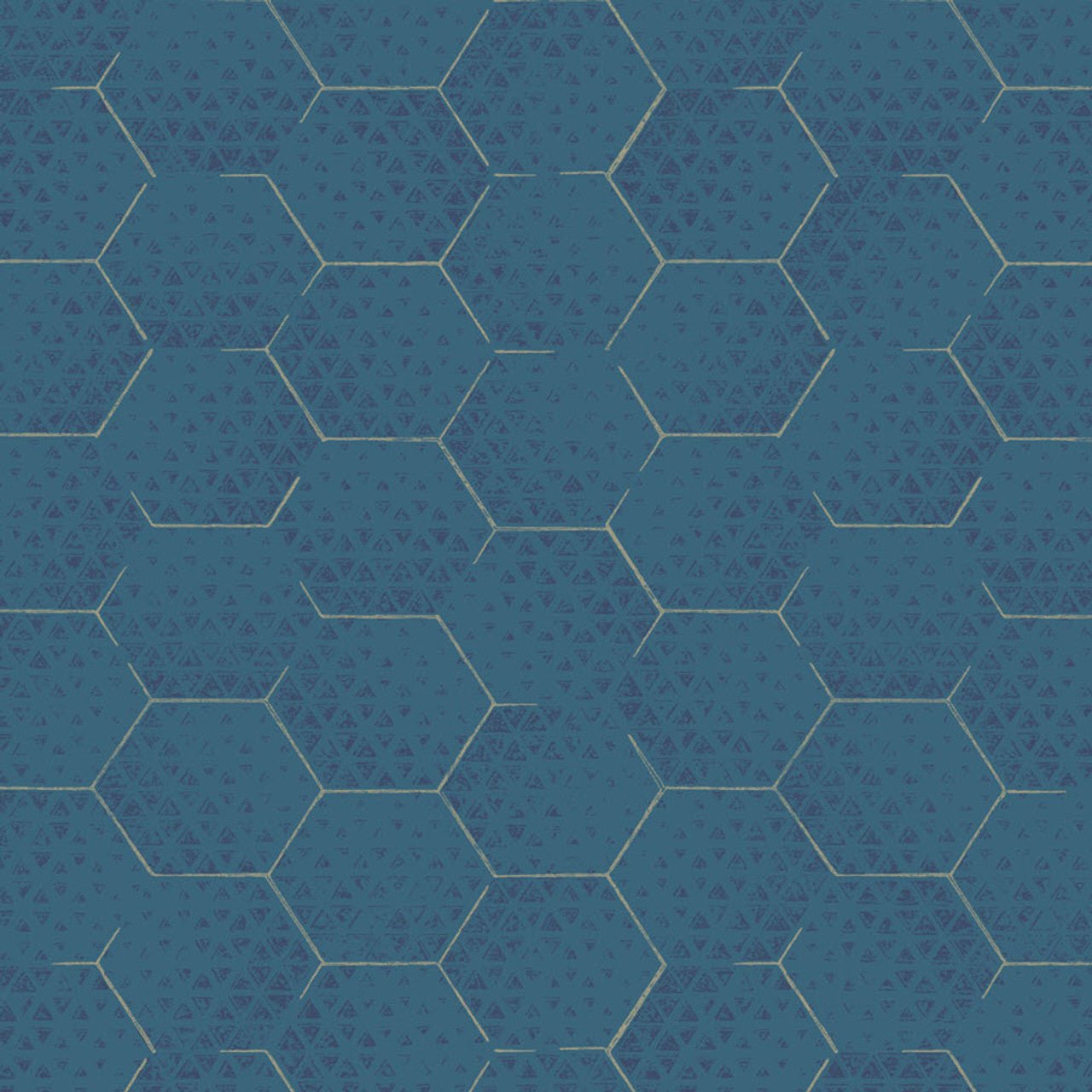 Enso Diamond Wallpaper - Blue / Gold - Eijffinger - 386582 - Premier Wallcovering