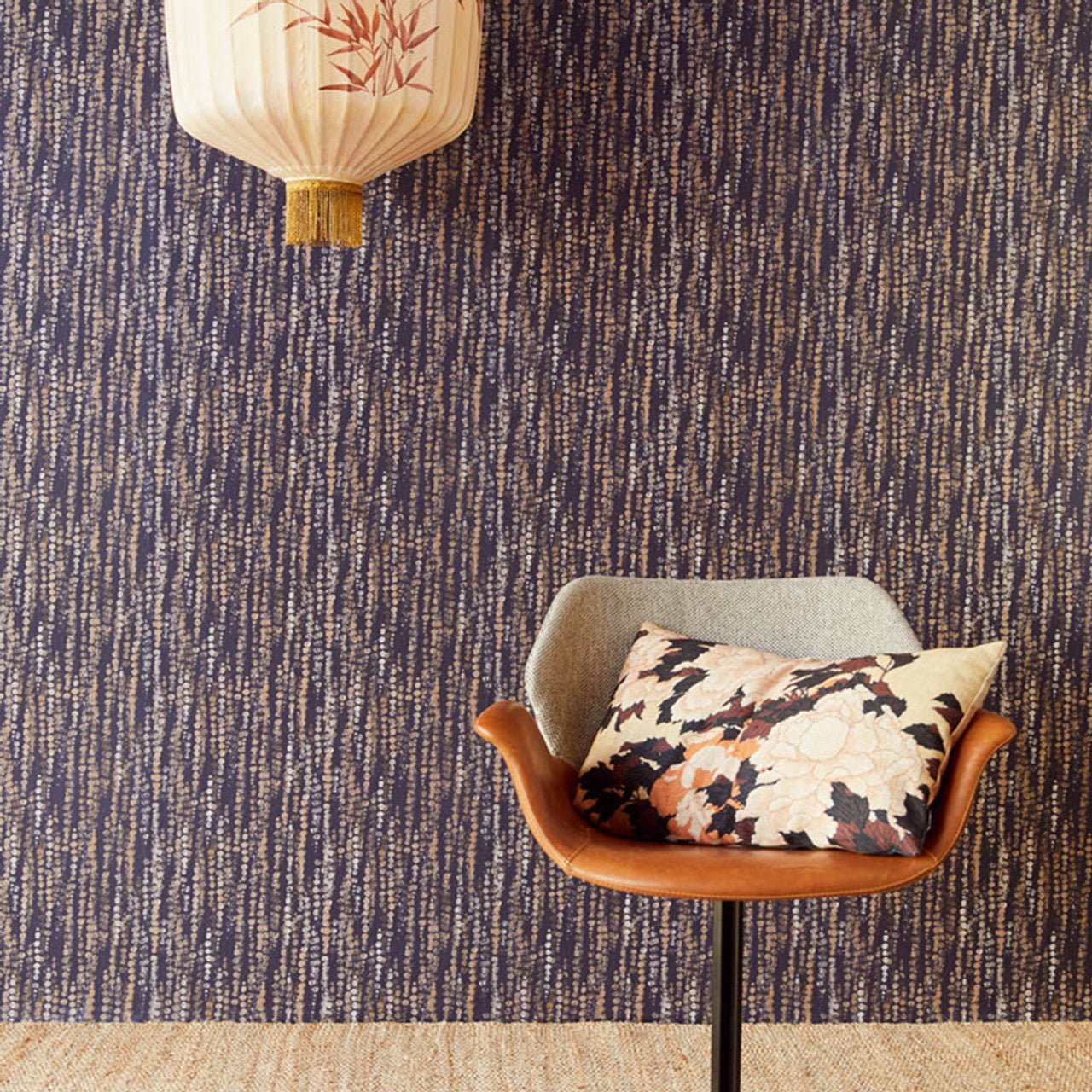 Enso Dots Wallpaper - Black / Gold - Eijffinger - 386572 - Premier Wallcovering