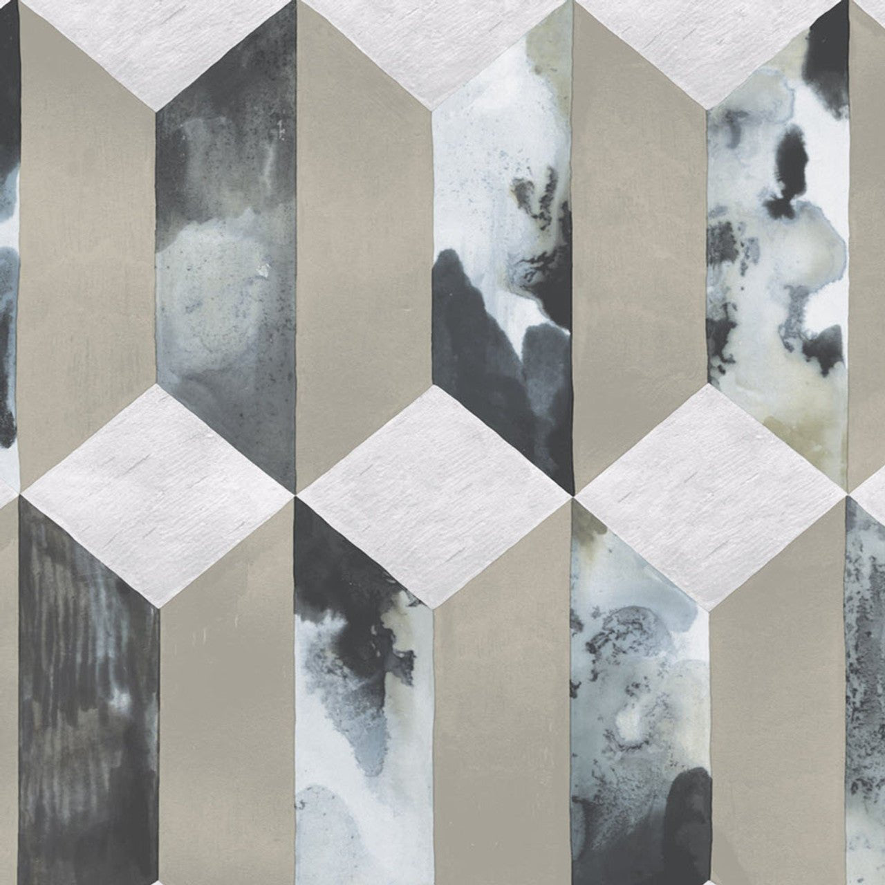 Enso Geometric Wallpaper - Grey - Eijffinger - 386501 - Premier Wallcovering