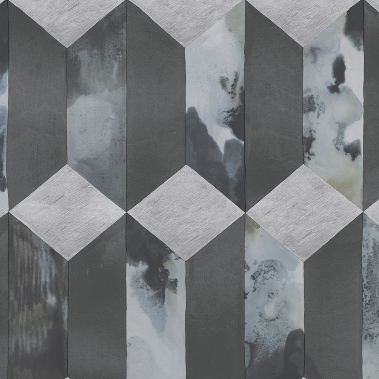Enso Geometric Wallpaper - Grey / Black - Eijffinger - 386502 - Premier Wallcovering