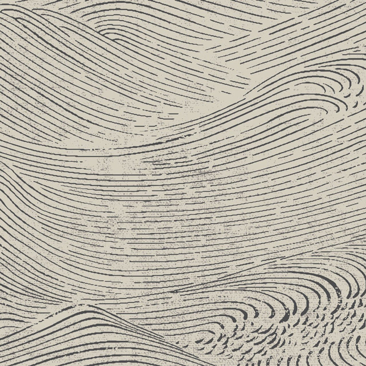 Enso Wave Wallpaper - Beige / Black - Eijffinger - 386531 - Premier Wallcovering