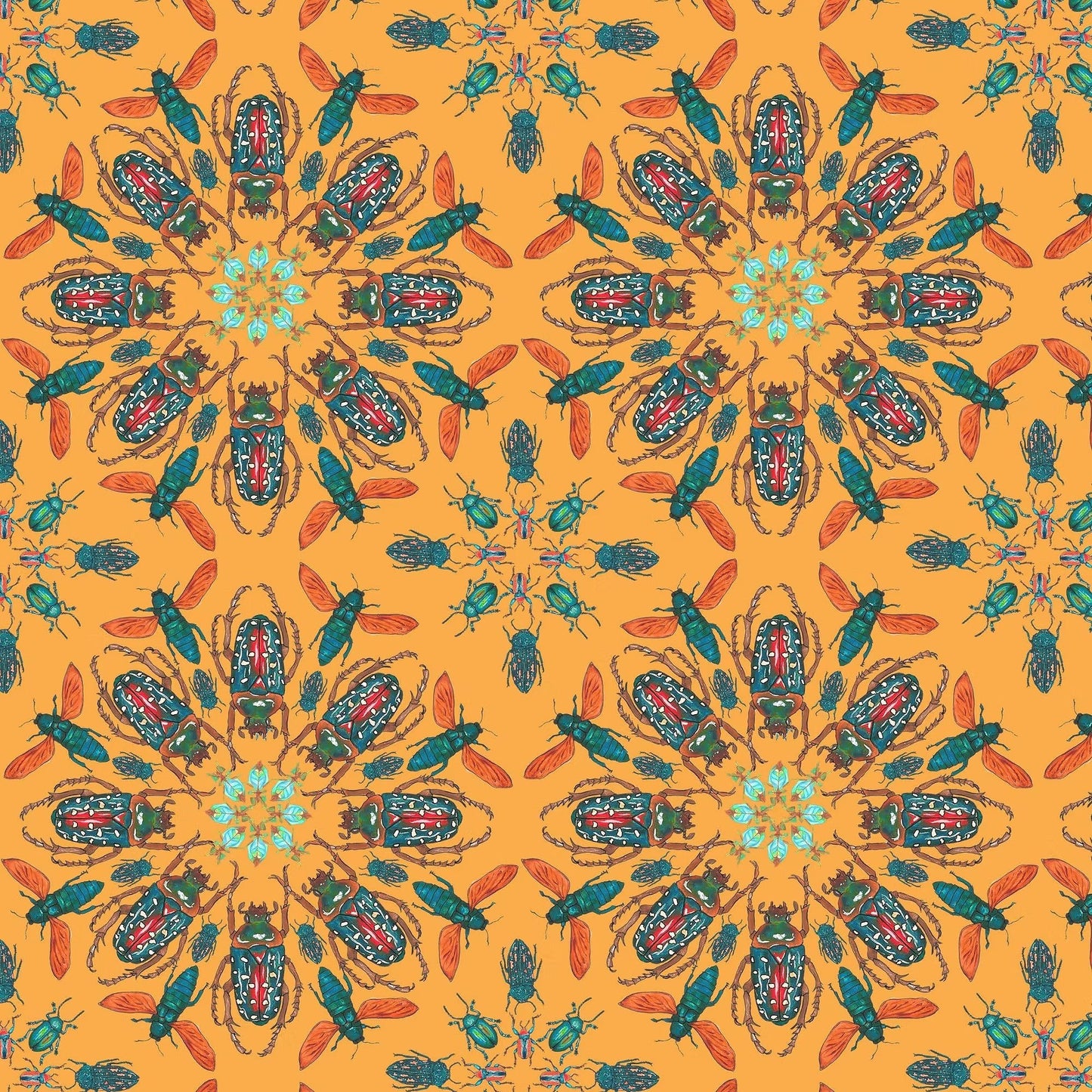 Entomologist Wallpaper - Orange - Fraiche - WP14002 - Premier Wallcovering
