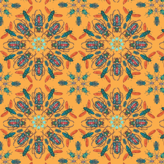 Entomologist Wallpaper - Orange - Fraiche - WP14002 - Premier Wallcovering