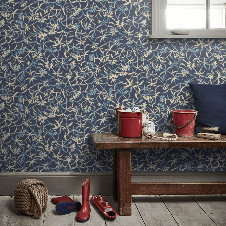 Entwine Wallpaper - Navy - Ohpopsi - FRA50152W - Premier Wallcovering