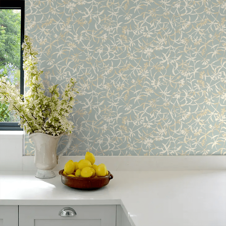 Entwine Wallpaper - Turkish Blue - Ohpopsi - FRA50151W - Premier Wallcovering
