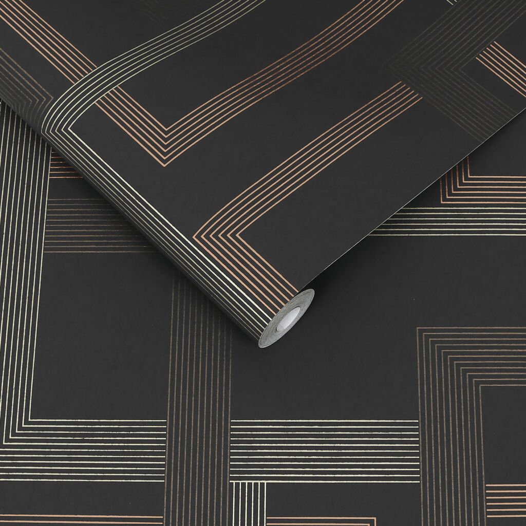 Entwine Wallpaper - Charcoal - Graham & Brown - 119683 - Premier Wallcovering