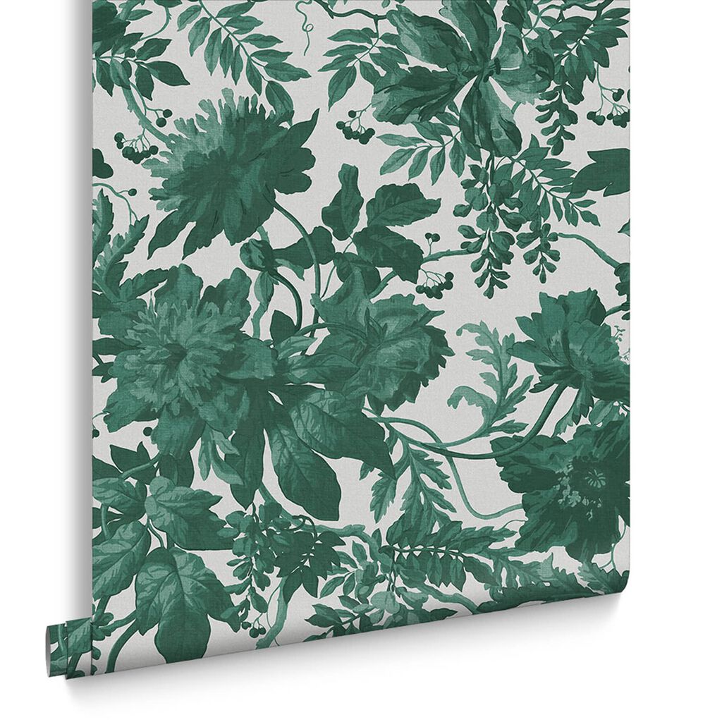 Enzia Wallpaper - Green - Graham & Brown - 120622 - Premier Wallcovering