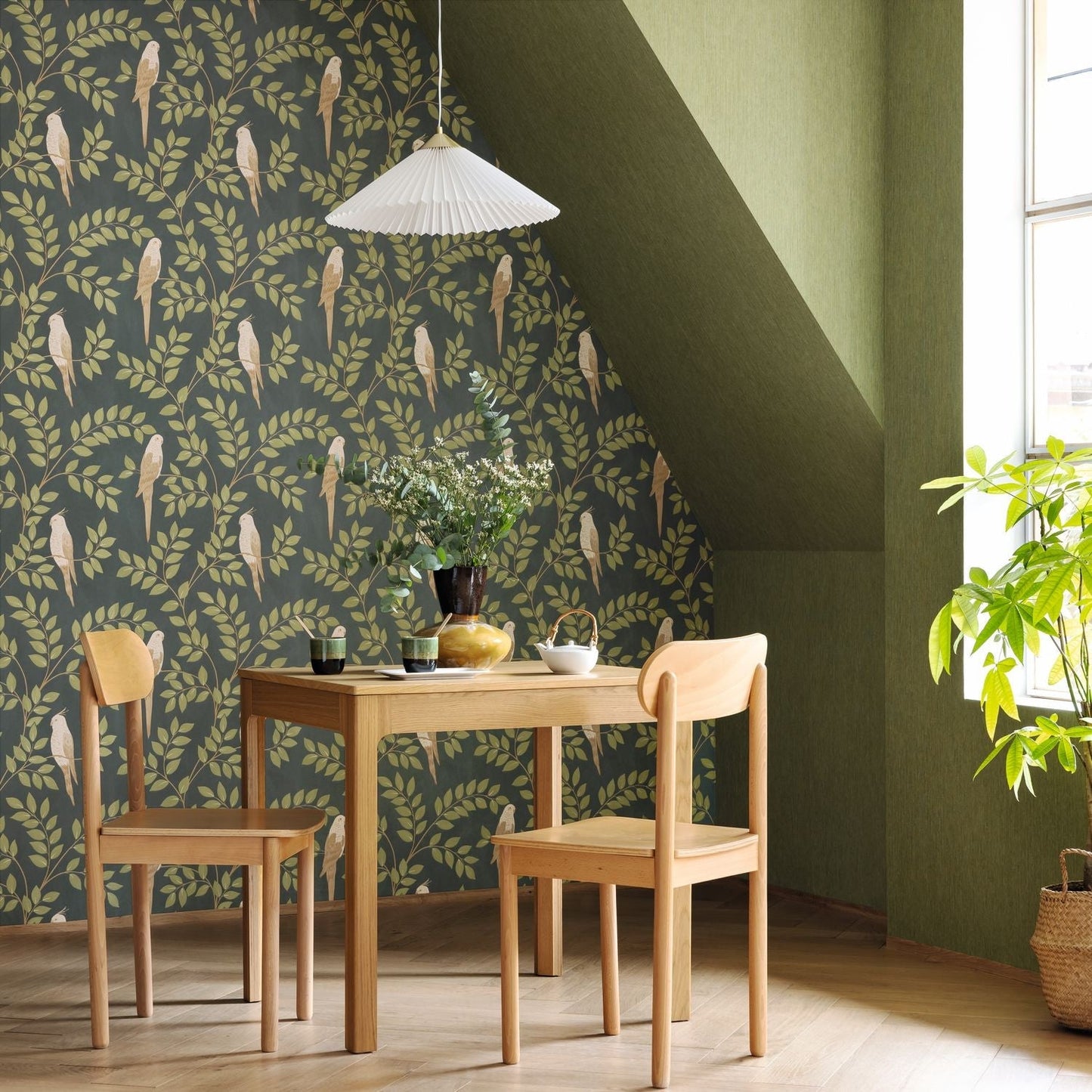 Equateur Wallpaper - Vert Sapin - Caselio - 106527254 - Premier Wallcovering