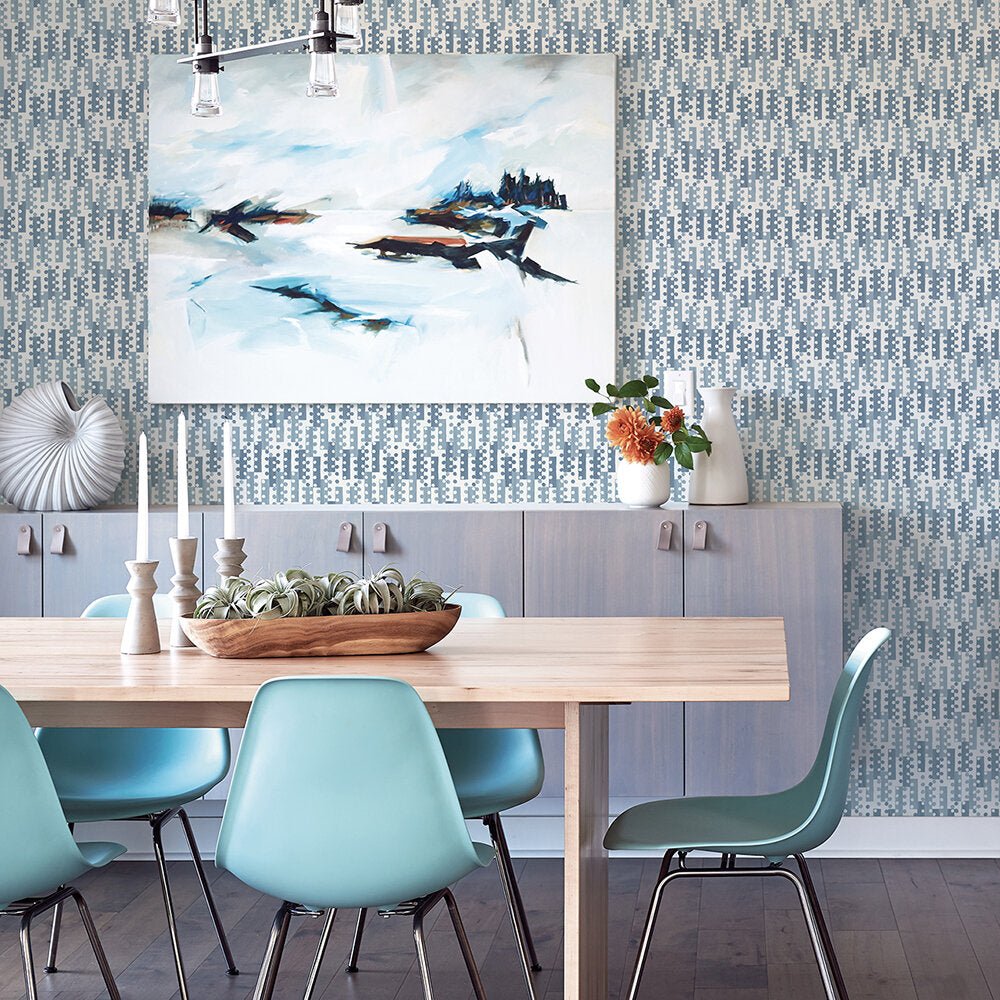 Erik Wallpaper - Blue - A Street Prints - FD26508 - Premier Wallcovering