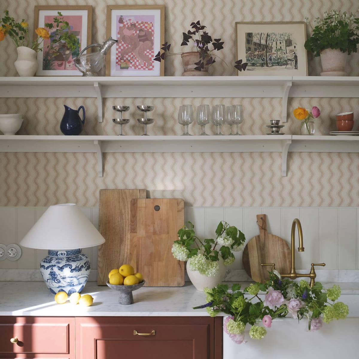 Erik Wallpaper - Dusty Pink - Sandberg - S10555 - Premier Wallcovering