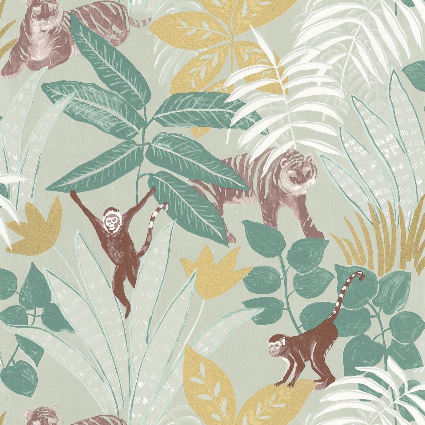 Escapade Aventure Wallpaper - Vert D'eau - Caselio - 102317712 - Premier Wallcovering