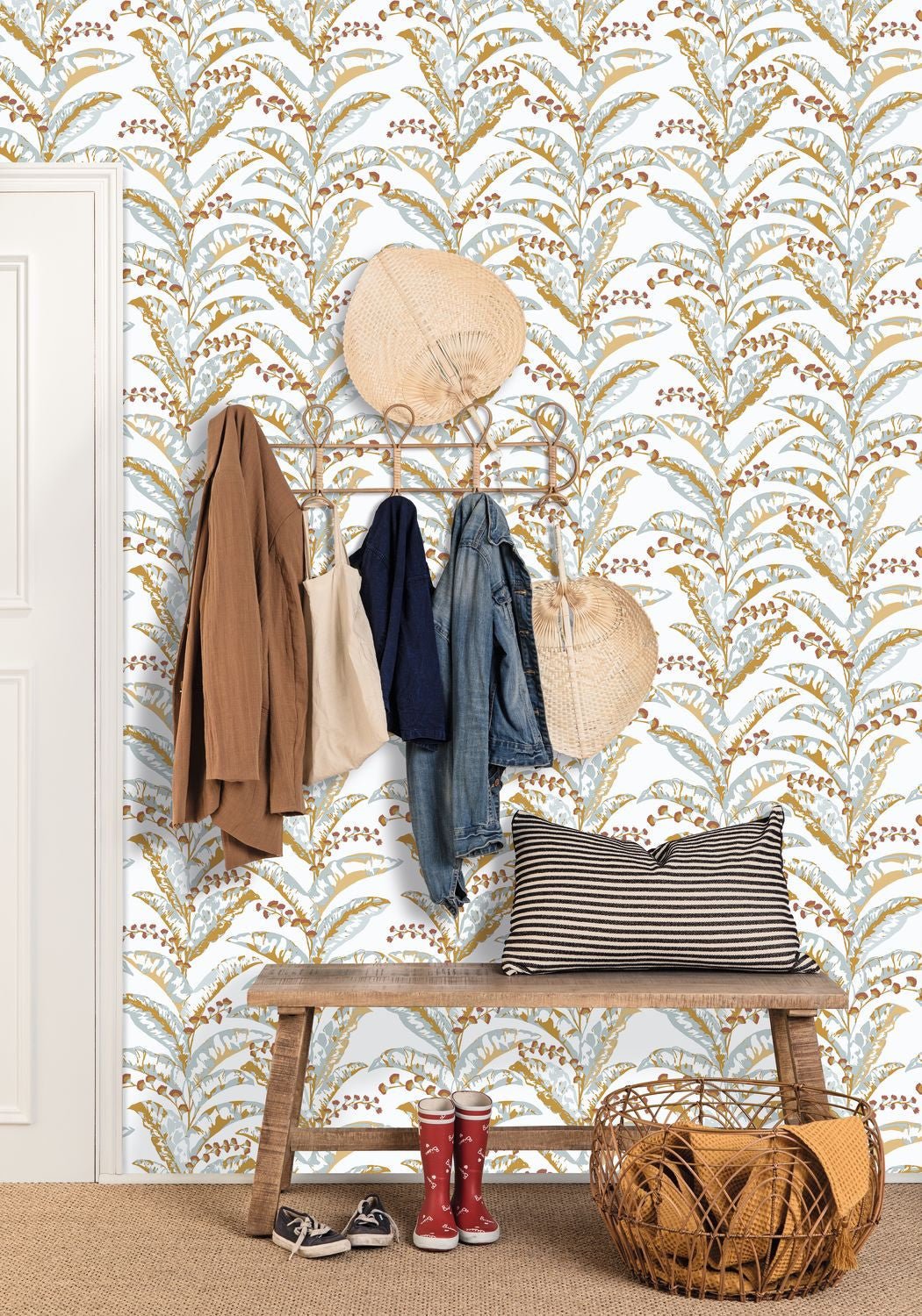 Escapade Epopee Wallpaper - Jaune Bleu Orange - Caselio - 102332600 - Premier Wallcovering