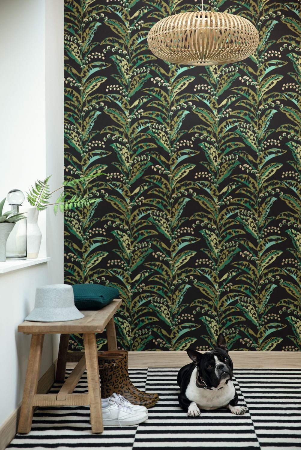 Escapade Epopee Wallpaper - Noir Vert Kaki - Caselio - 102339752 - Premier Wallcovering