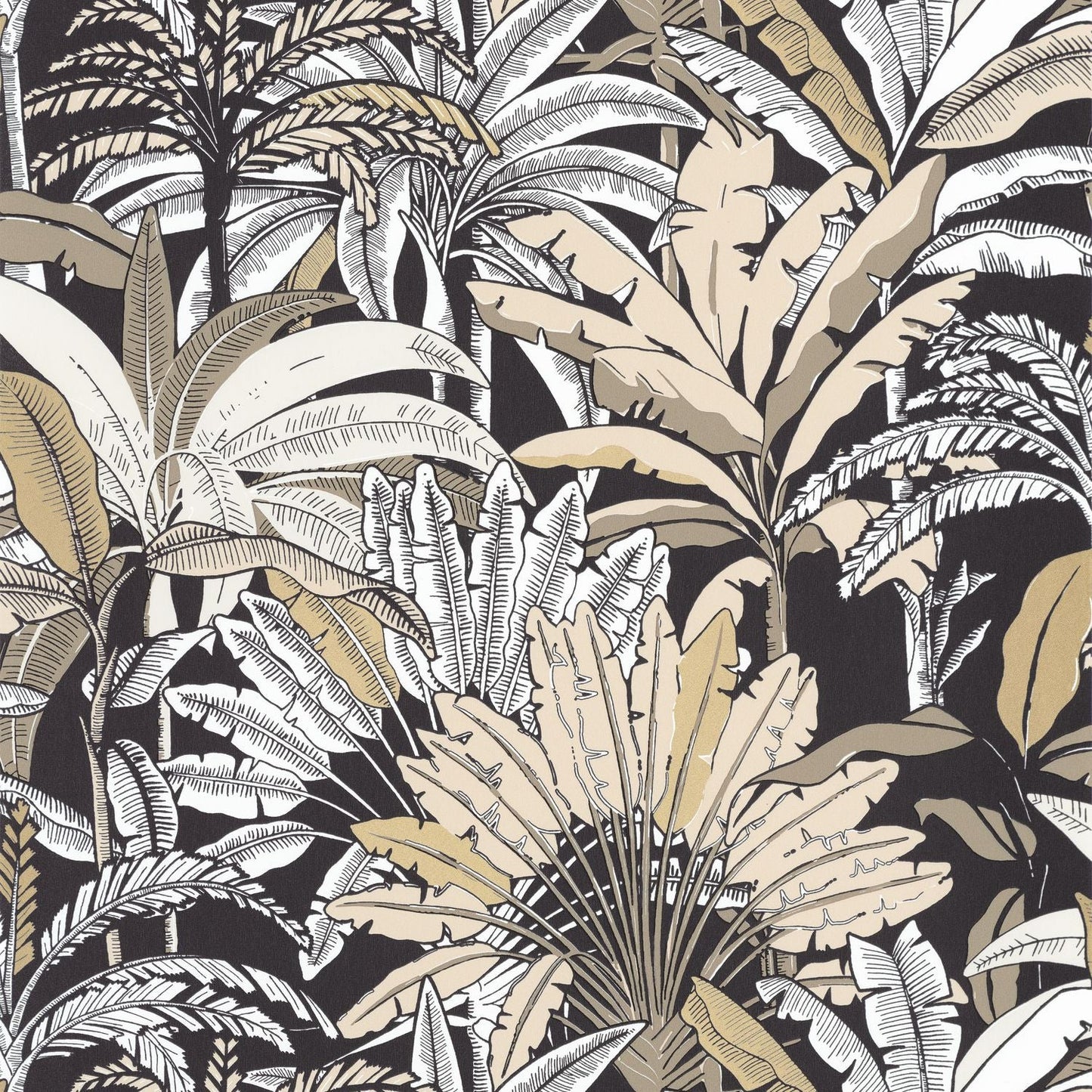 Escapade Evasion Wallpaper - Beige Noir - Caselio - 102301957 - Premier Wallcovering