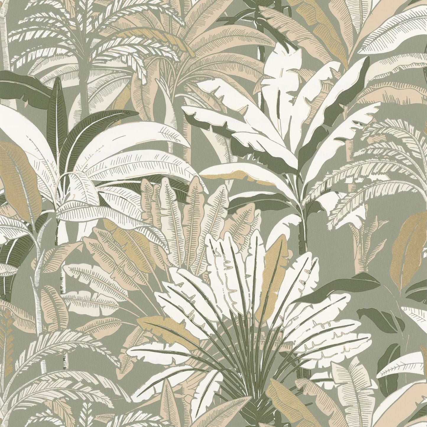 Escapade Evasion Wallpaper - Kaki Beige  - Caselio - 102307128 - Premier Wallcovering