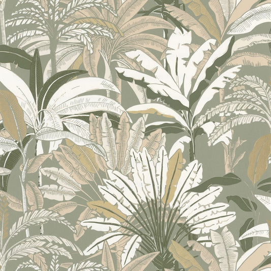 Escapade Evasion Wallpaper - Kaki Beige  - Caselio - 102307128 - Premier Wallcovering