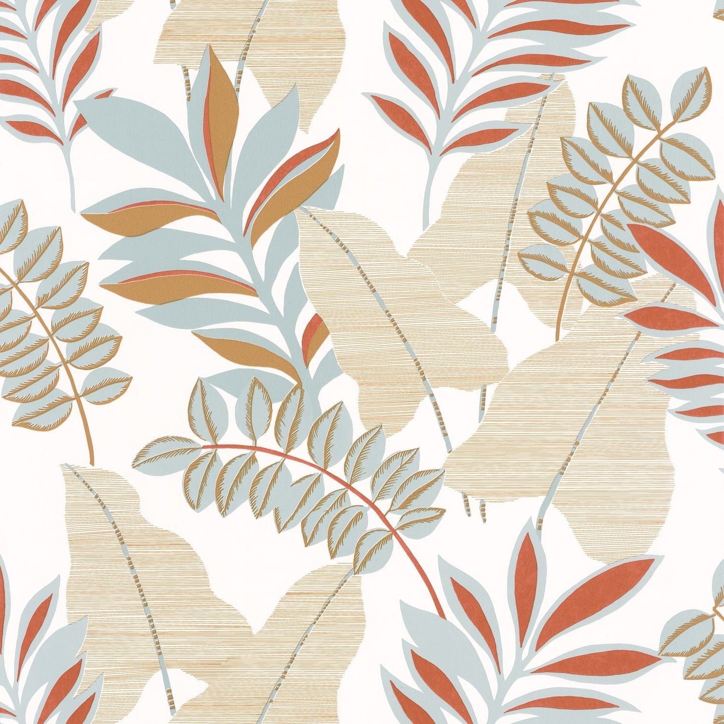 Escapade Voyage Wallpaper - Jaune Bleu Ocre - Caselio - 102322606 - Premier Wallcovering