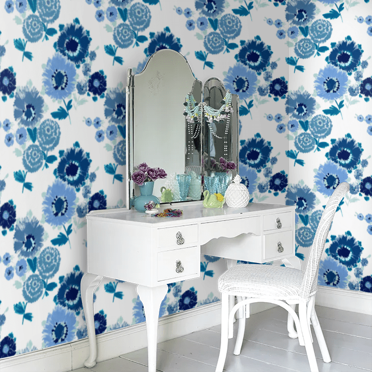 Essie Wallpaper - Blue - A Street Prints - FD26324 - Premier Wallcovering