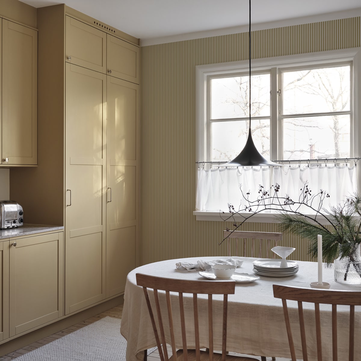 Estelle Wallpaper - Mustard - Sandberg - 826-72 - Premier Wallcovering