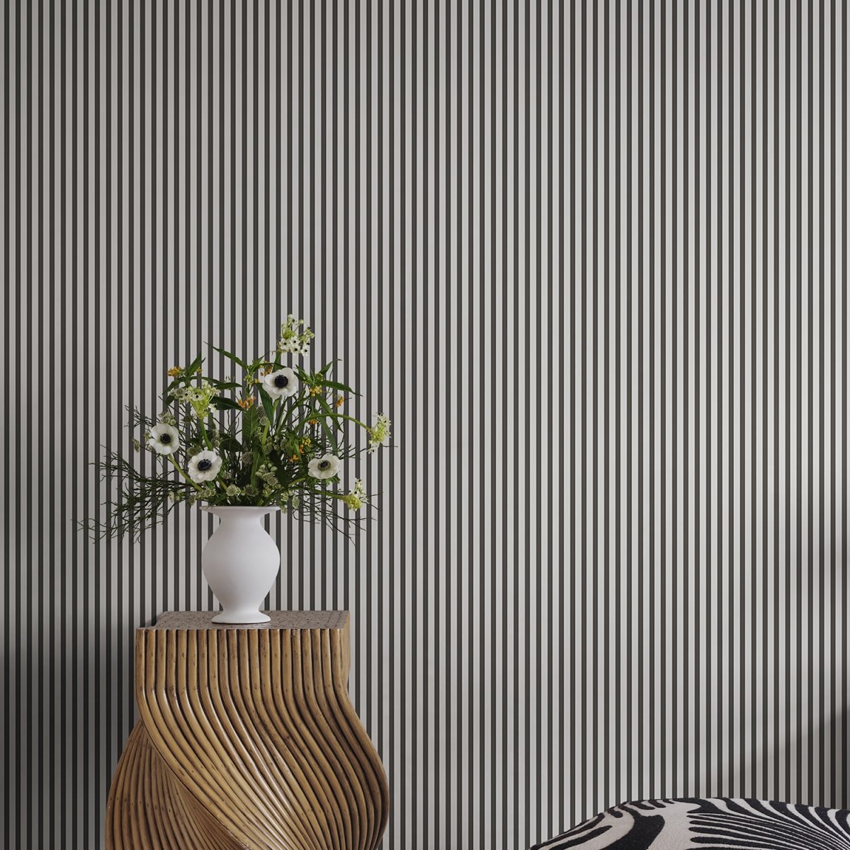 Estelle Wallpaper - Graphite - Sandberg - 826-81 - Premier Wallcovering