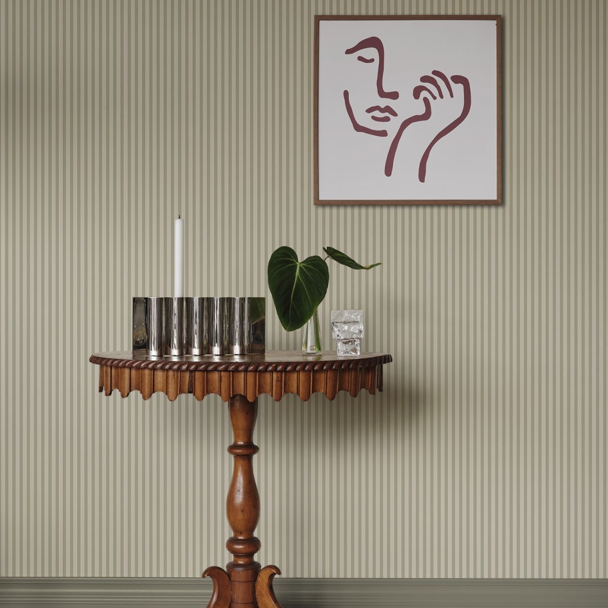 Estelle Wallpaper - Light Green - Sandberg - S10628 - Premier Wallcovering