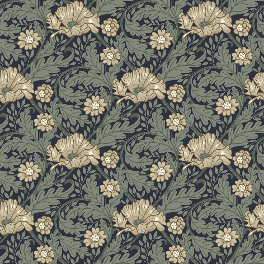 Esther Wallpaper - Black - Midbec - 13118 - Premier Wallcovering