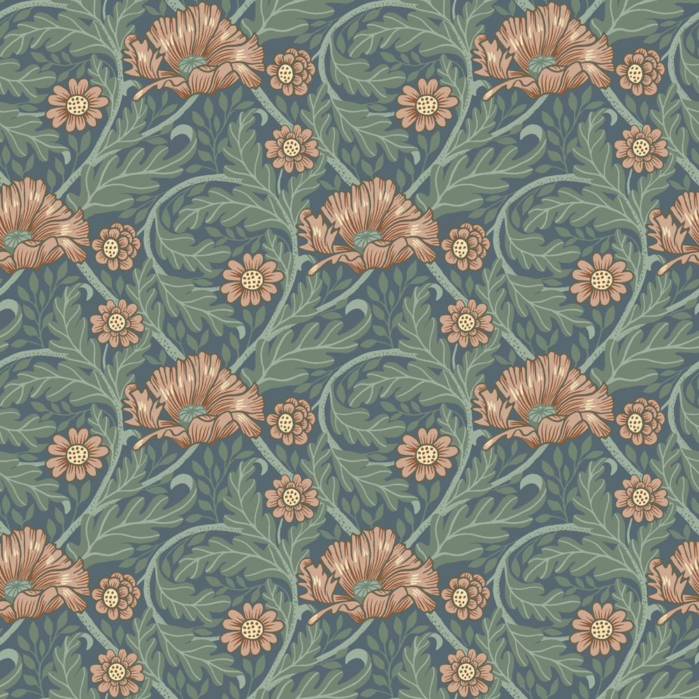 Esther Wallpaper - Blue - Midbec - 13117 - Premier Wallcovering