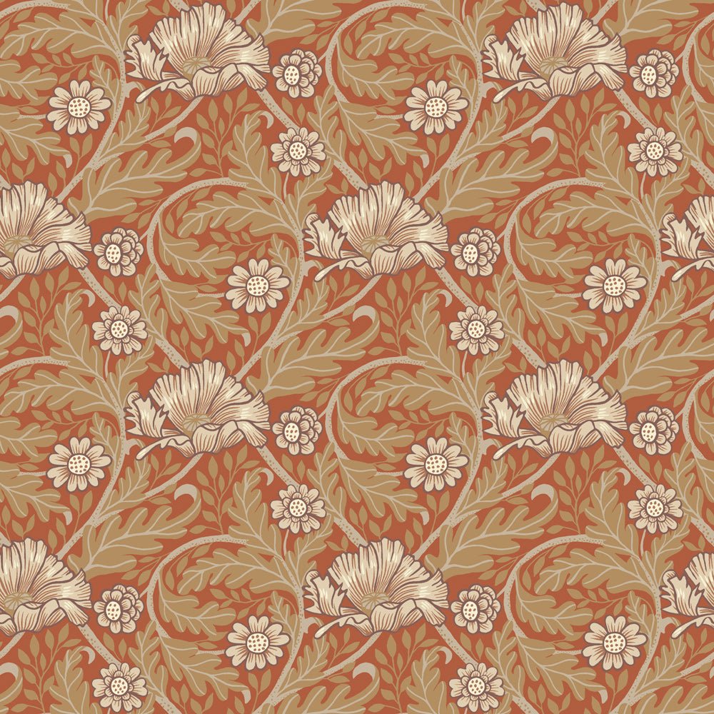 Esther Wallpaper - Red - Midbec - 13116 - Premier Wallcovering
