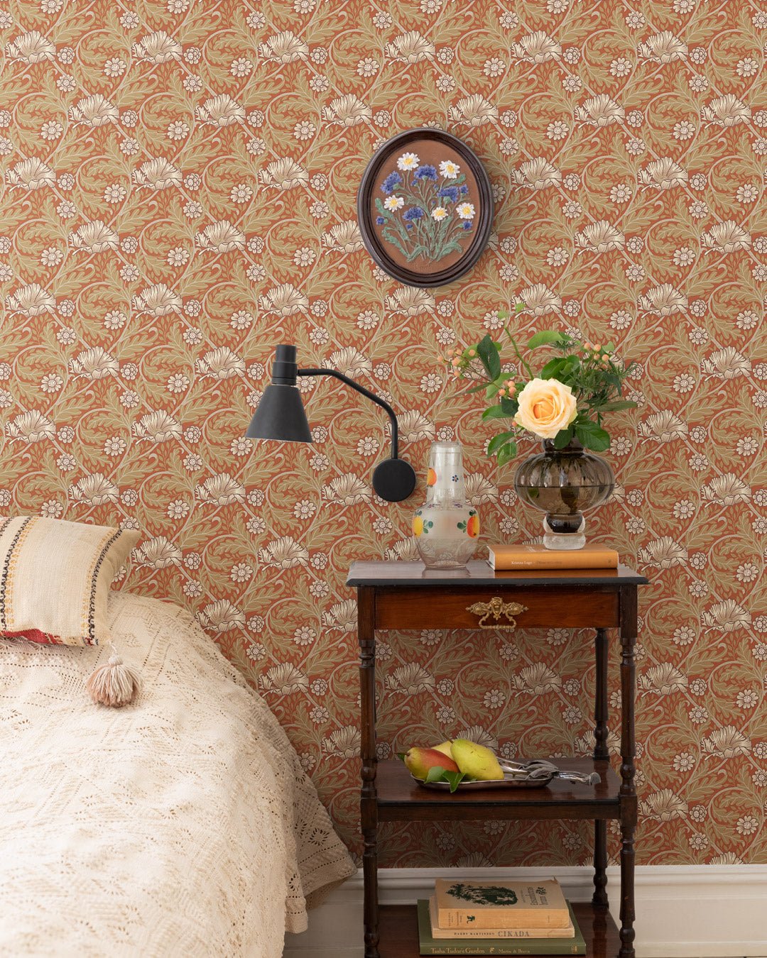 Esther Wallpaper - Red - Midbec - 13116 - Premier Wallcovering