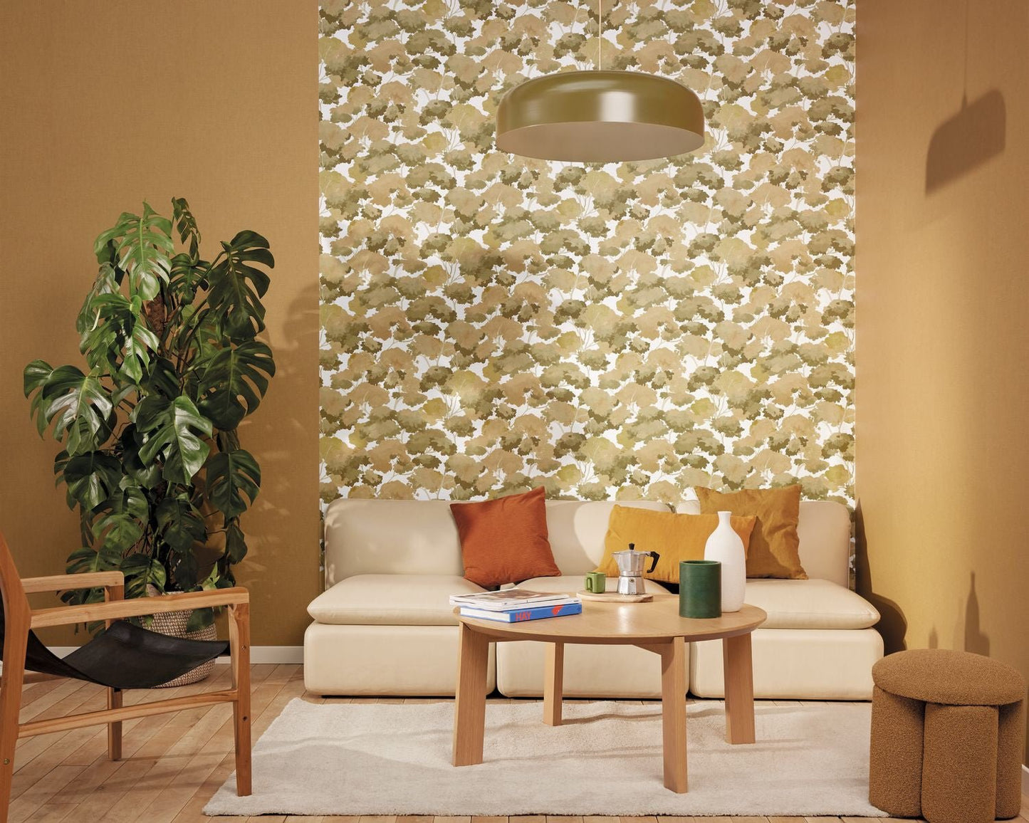 Eté Wallpaper - Kaki Ocre - Caselio - 106107122 - Premier Wallcovering