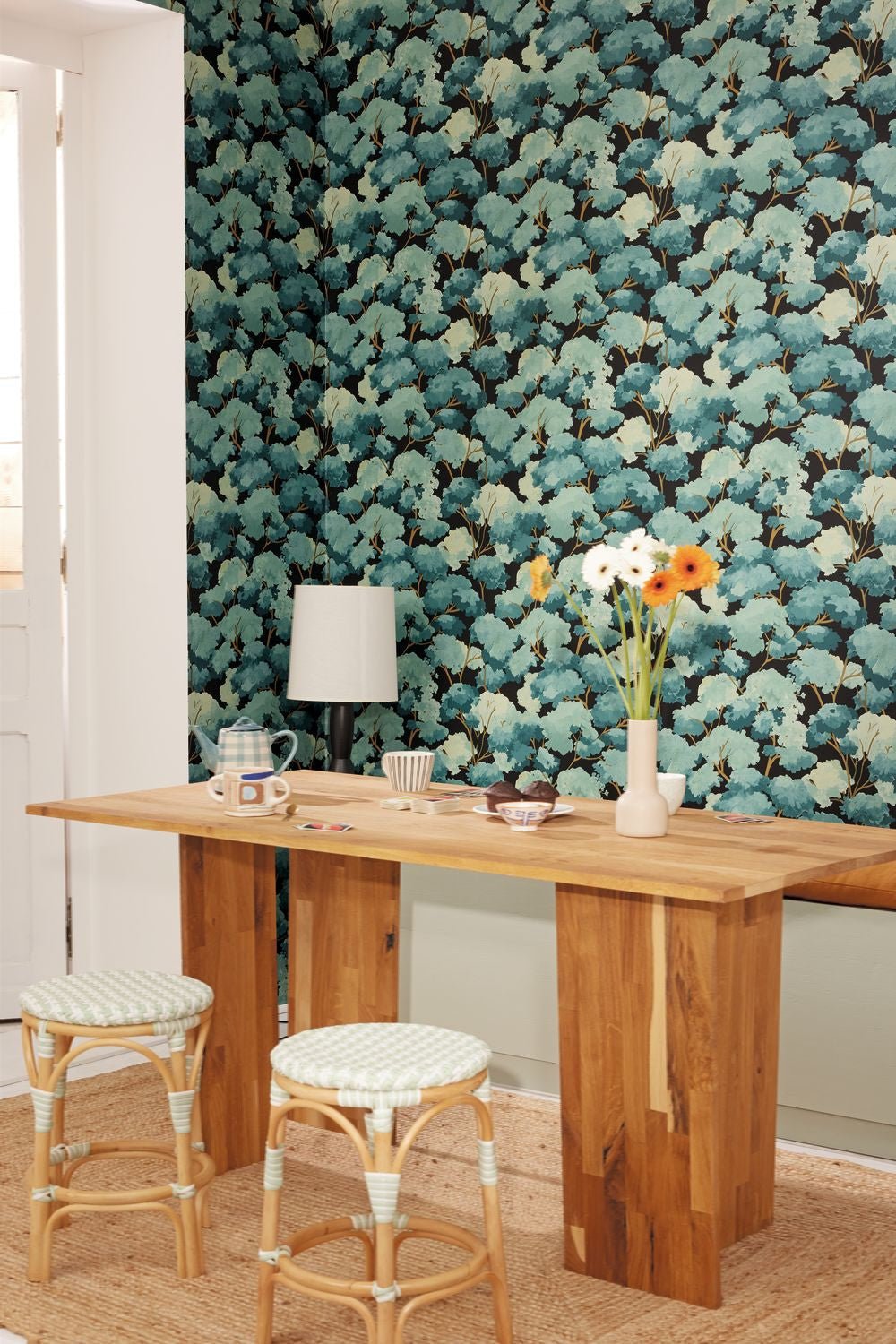 Eté Wallpaper - Vert Emeraude - Caselio - 106107290 - Premier Wallcovering