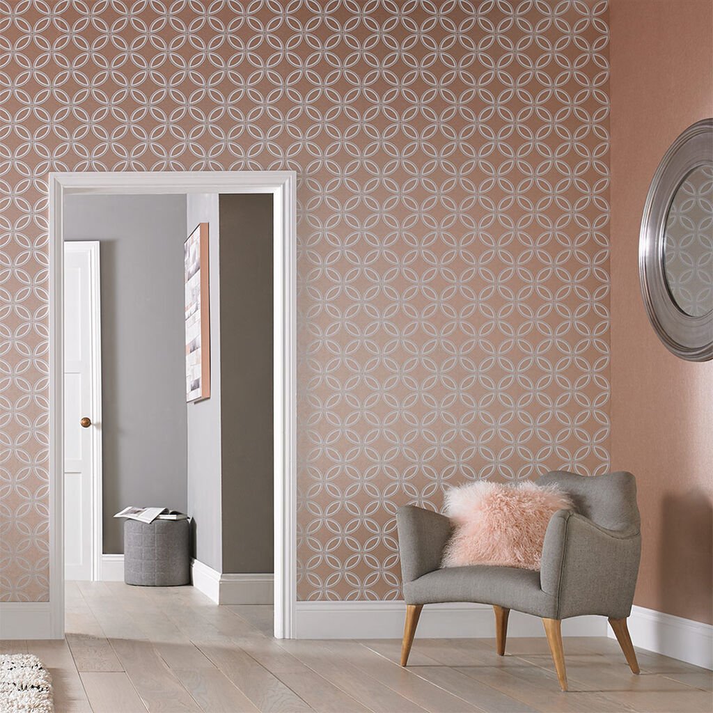 Eternity Wallpaper - Rose Gold - Graham & Brown - 104064 - Premier Wallcovering