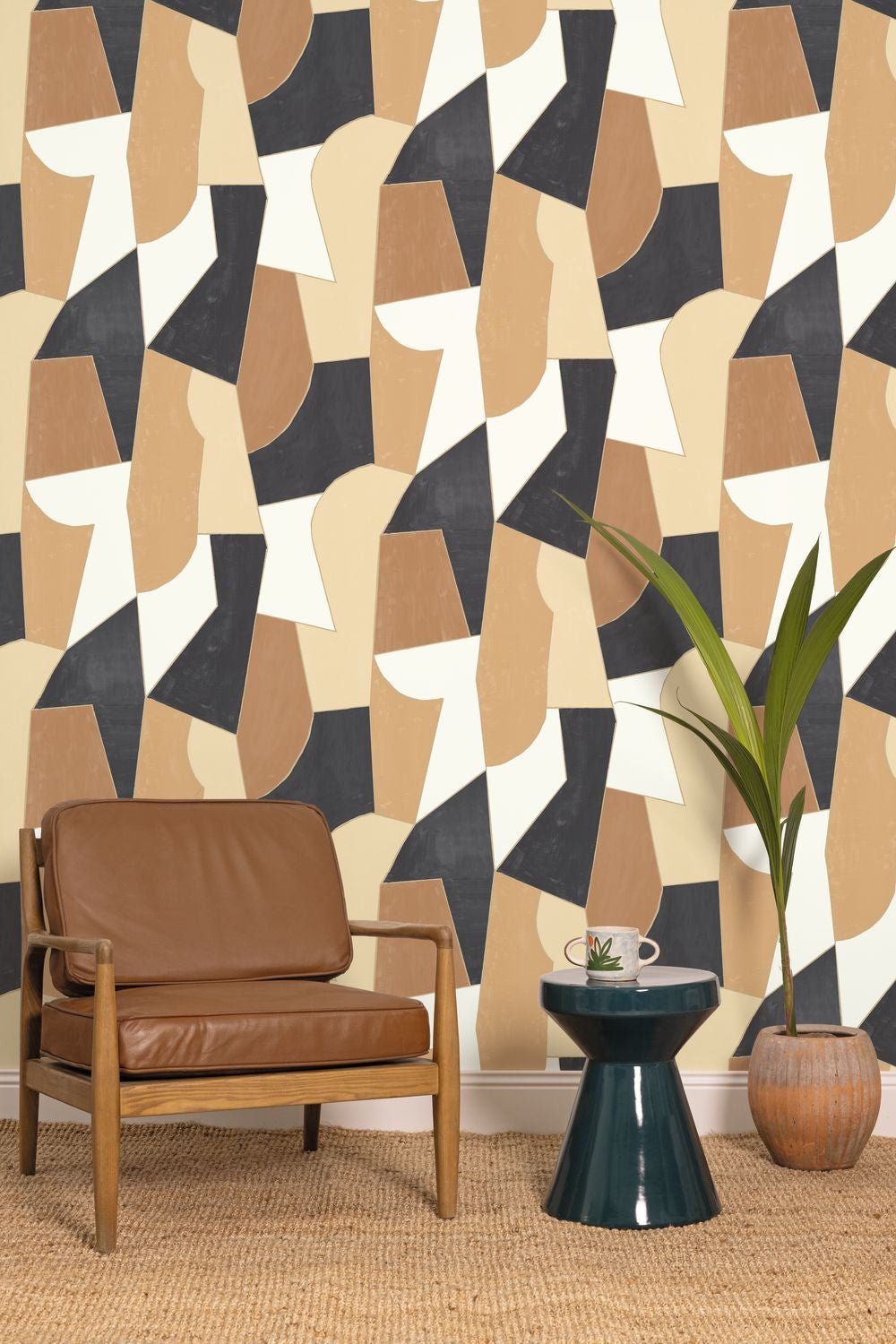 Etoffe Wallpaper - Beige Noir - Caselio - 104511090 - Premier Wallcovering