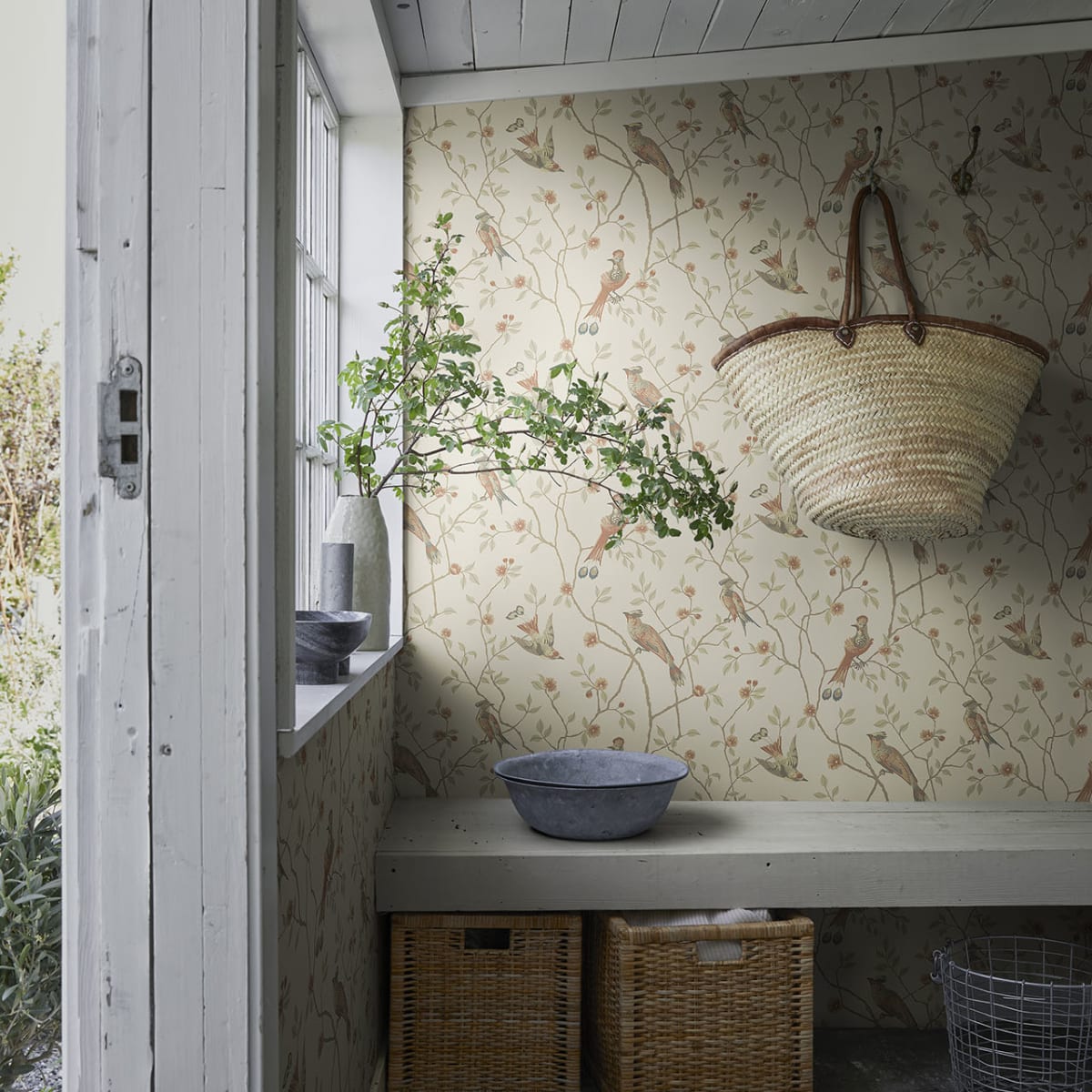 Eugen Wallpaper - Oat - Sandberg - 413-09 - Premier Wallcovering