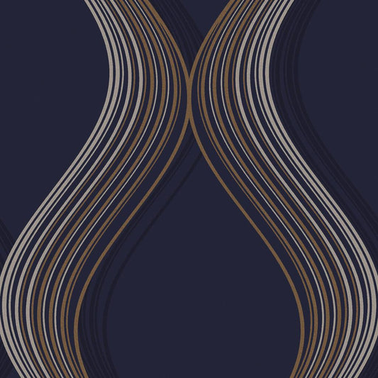 Euphoria Wallpaper - Navy - Graham & Brown - 120644 - Premier Wallcovering