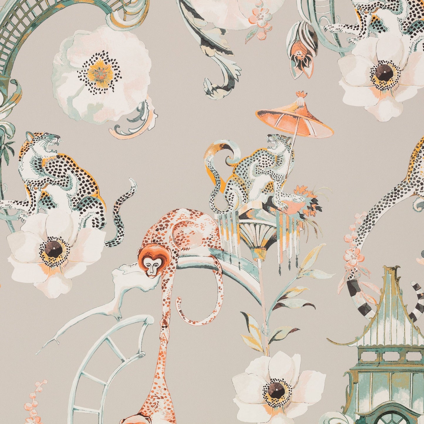 Euphoria Wallpaper - Coral Island - Romo - Temperley London - W448/01 - Premier Wallcovering