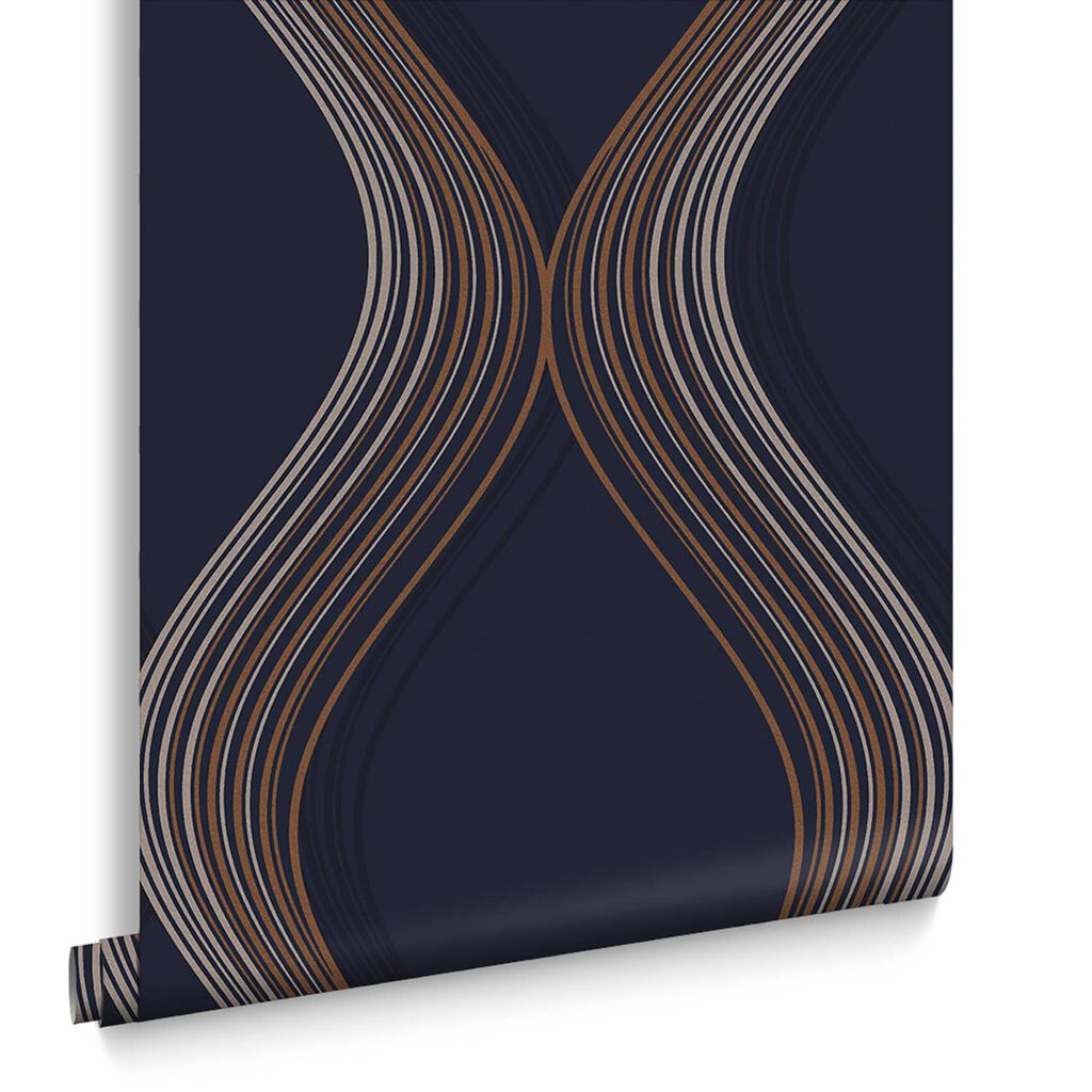 Euphoria Wallpaper - Navy - Graham & Brown - 120644 - Premier Wallcovering