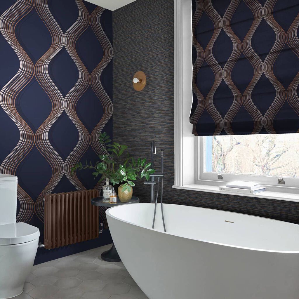 Euphoria Wallpaper - Navy - Graham & Brown - 120644 - Premier Wallcovering