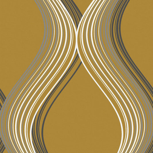 Euphoria Wallpaper - Yellow - Graham & Brown - 120640 - Premier Wallcovering