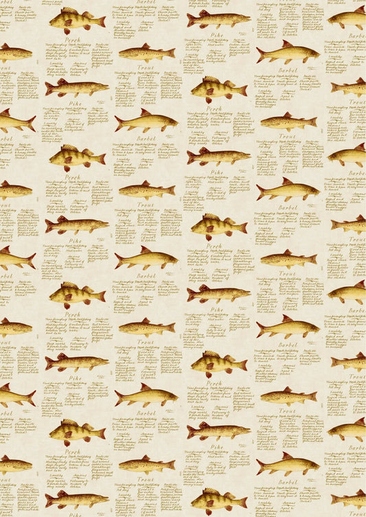 Lewis & Wood - European Fish - Beige - Premier Wallcovering