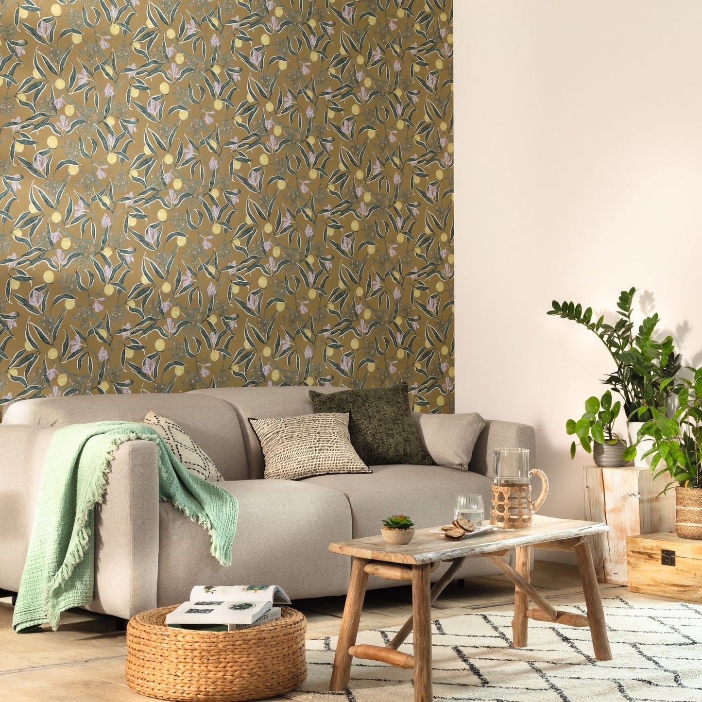 Eurydice Wallpaper - Opaline Curry - Caselio - 103617122 - Premier Wallcovering