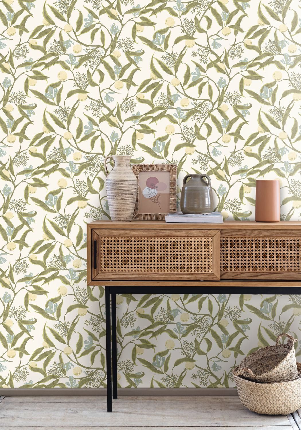 Eurydice Wallpaper - Lichen Jaune - Caselio - 103617020 - Premier Wallcovering