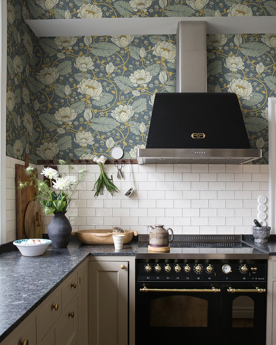 Eva Wallpaper - Blue - Midbec - 83122 - Premier Wallcovering