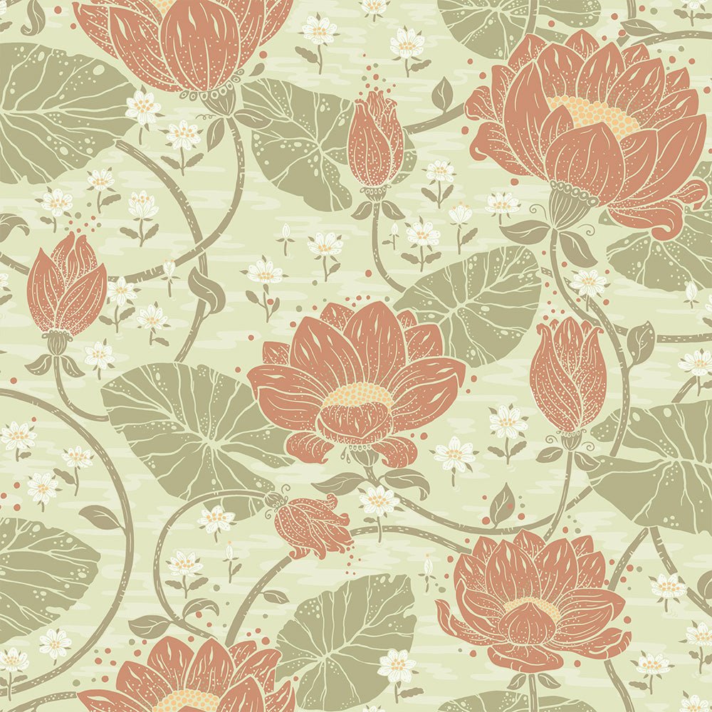 Eva Wallpaper - Light Green - Midbec - 83119 - Premier Wallcovering