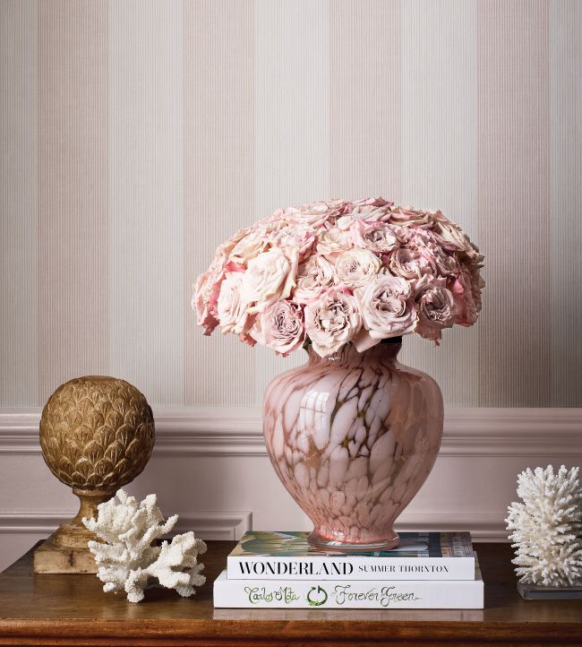Evan Stripe Wallpaper - Cream - Thibaut - T44020 - Premier Wallcovering