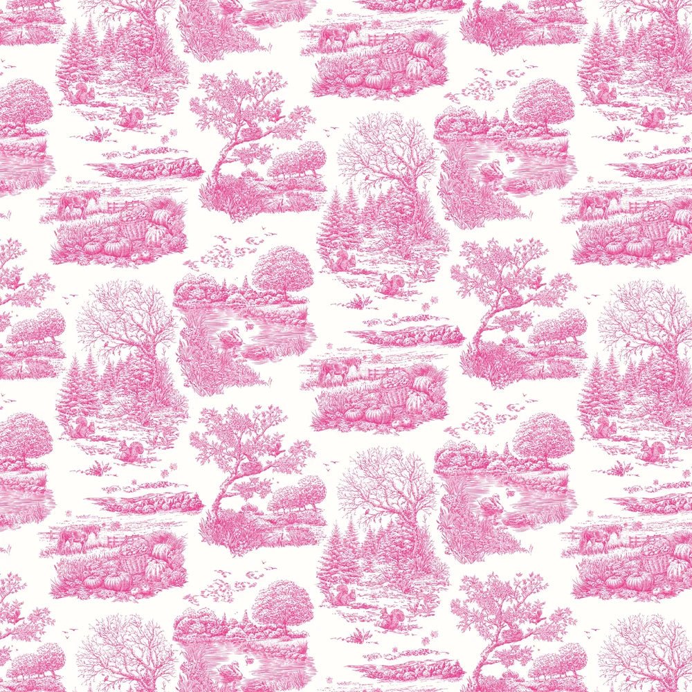 Eve Toile Wallpaper - Magenta - Ohpopsi - RON50128W - Premier Wallcovering