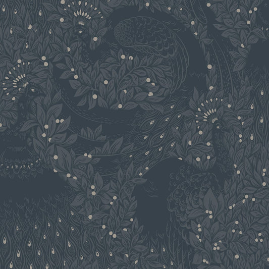 Evelina Wallpaper - Indigo Blue - Sandberg - S10126 - Premier Wallcovering