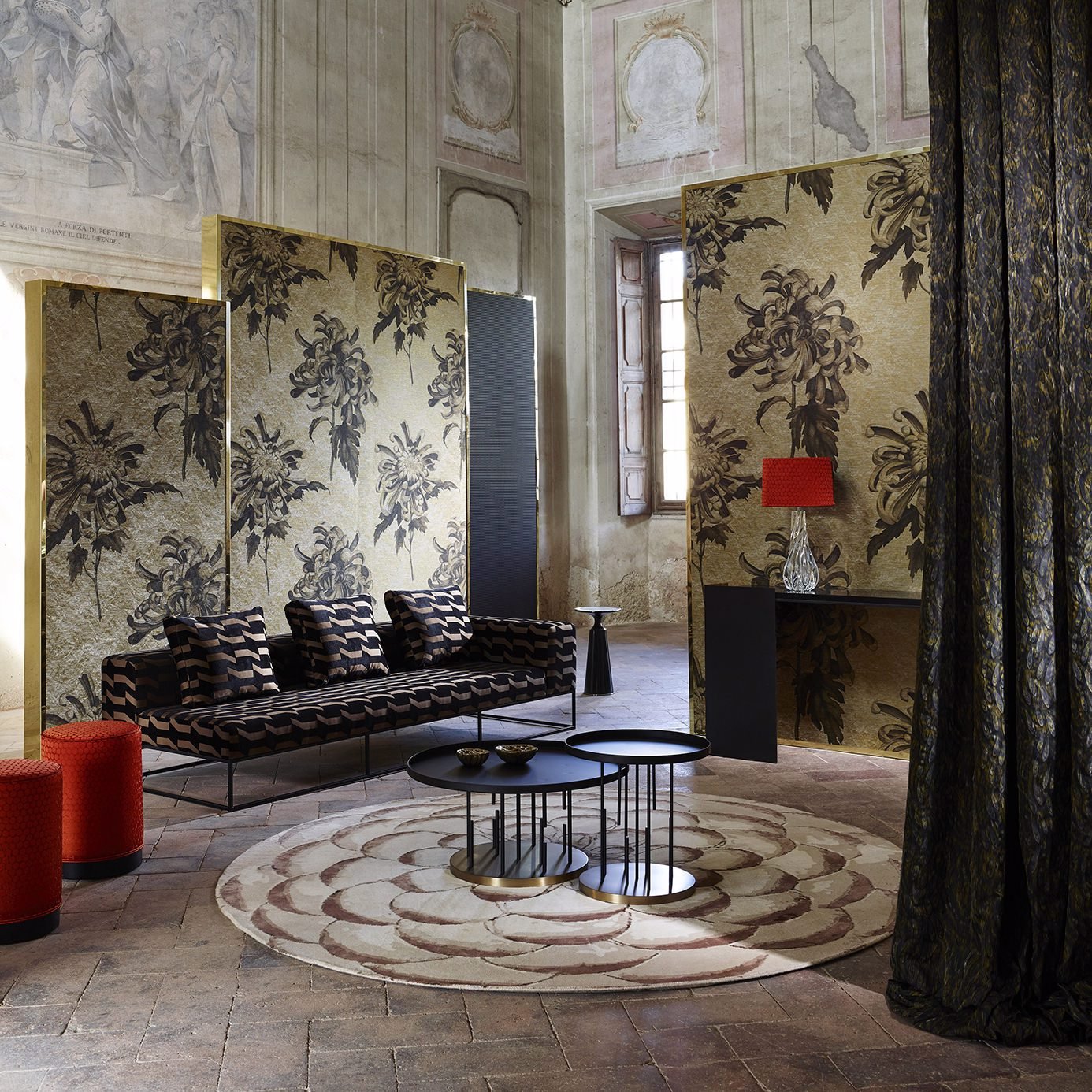 Evelyn Wallpaper - Antique Gold/Olivine - ZTOT312733 - Zoffany - Premier Wallcovering